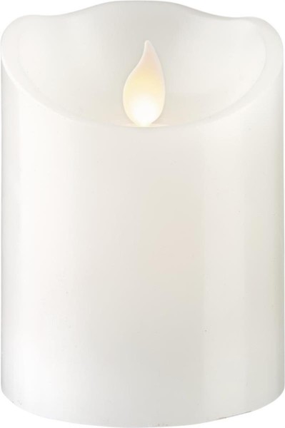 LED Stumpenkerze TWINKLE – bewegte, warmweiße LED Flamme – H: 10cm,…