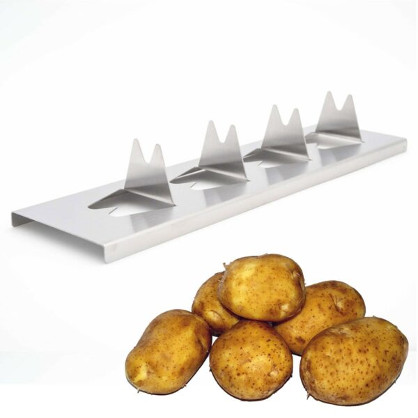 Kartoffel-Rack - Halter für Kartoffel & Co aus Edelstahl - 30 x 8 x...