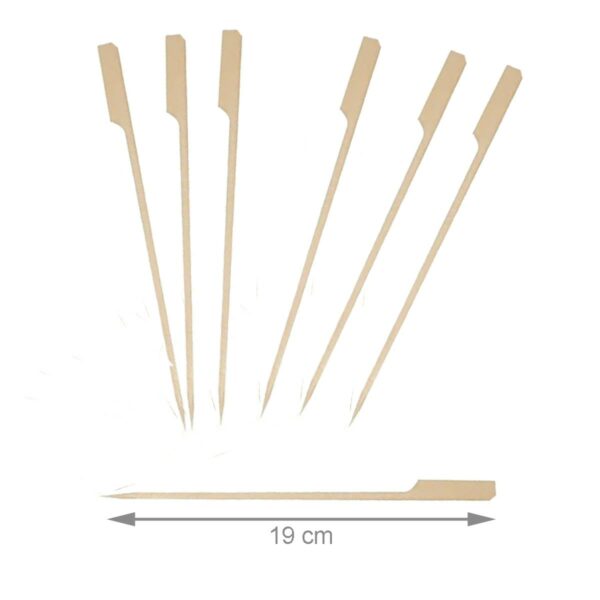 Bambus-Spieße 19 cm lang, Inhalt 150 Stück - Ideal für Burger