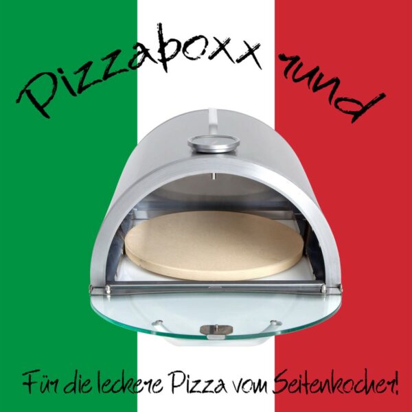 ALLGRILL Pizzaboxx rund - Pizzahaube für Seitenbrenner