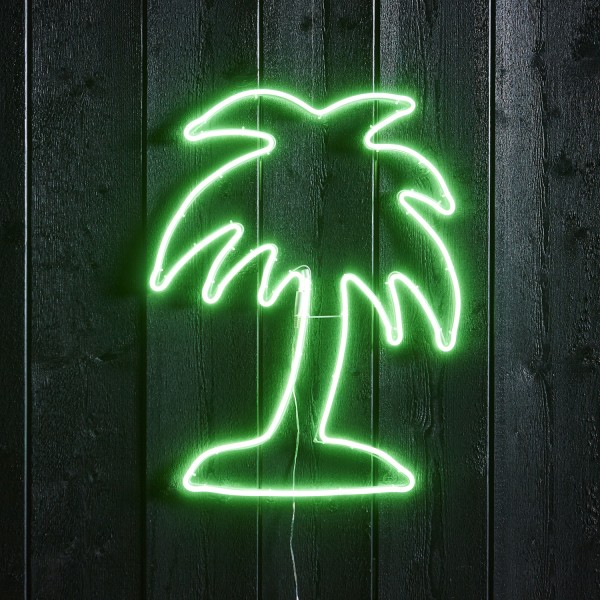 LED Silhouette “Palme” – Flatneon – 384 LED – H: 65cm – outdoor – grün
