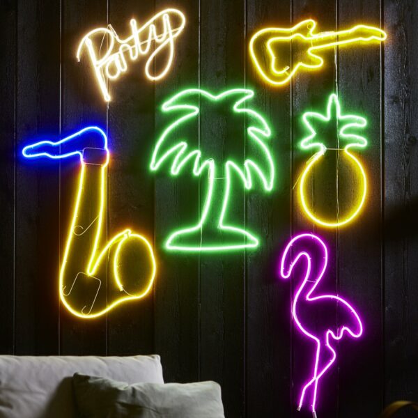 LED Silhouette "Party" - Flatneon - 305 LED - H: 31cm - outdoor - w...