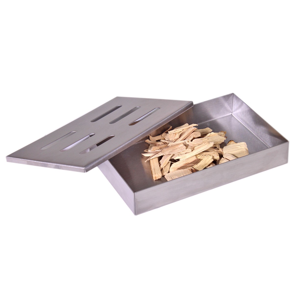 Smoker Box GRILL-EXPERTE – Räucherbox aus Edelstahl – 21 x 13 x 3,5cm