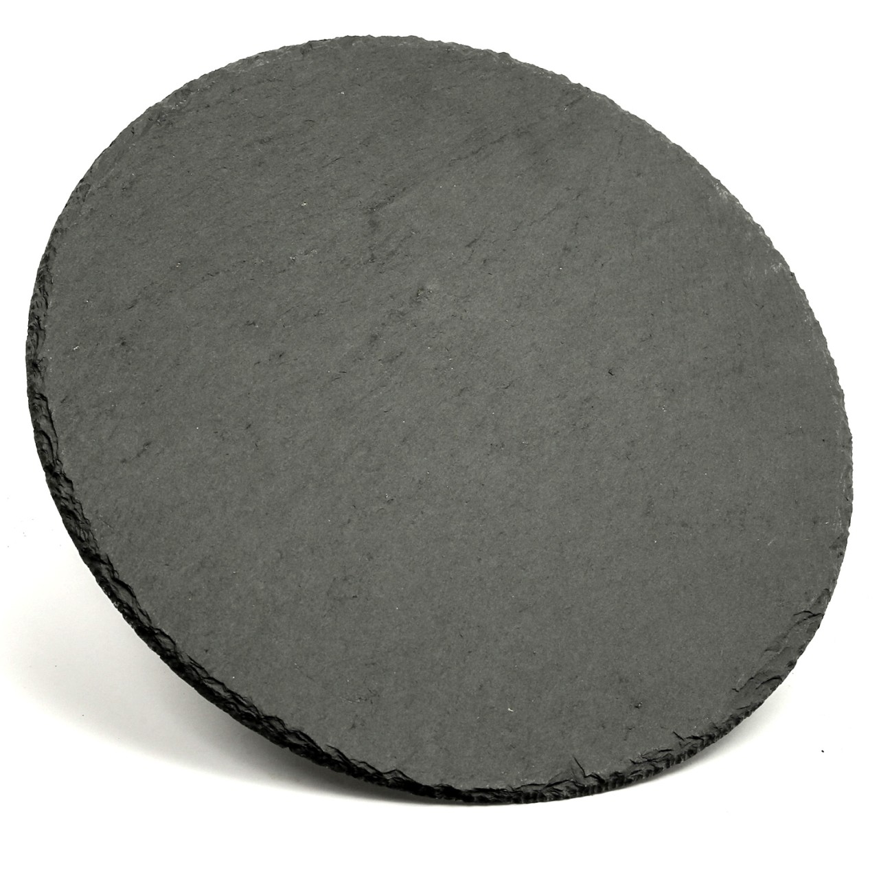Servierplatte SCHIEFER – Schieferplatte – rund – D: 25cm – schwarz