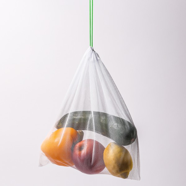 Obst- und Gemüsenetz – Polyester – L: 35cm – B: 25cm – grüner Korde…