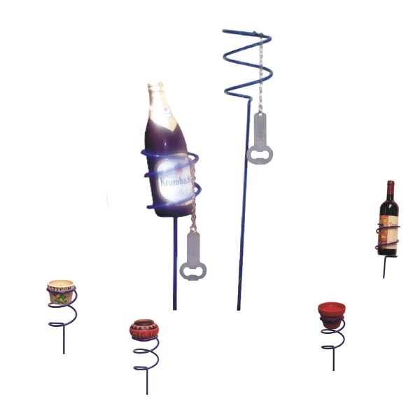 Bierflaschenhalter SPIRAL – inkl. Flaschenöffner – 100cm