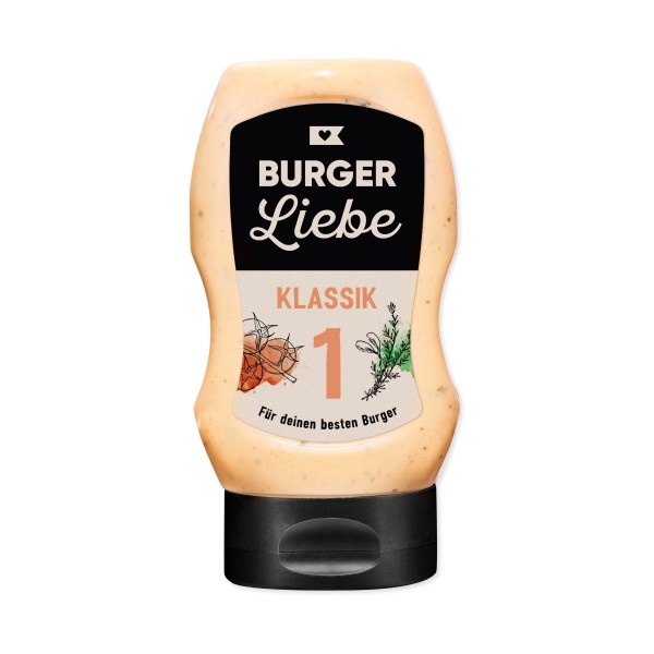 BURGER LIEBE Burgersoße – Klassik – 300ml – vegan – ohne Konservier…