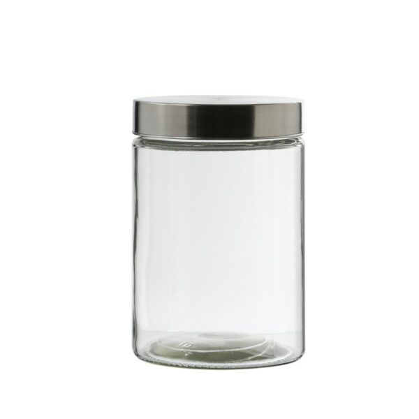 Vorratsdose M - Glas mit Edelstahldeckel - 1,25 Liter - D: 11cm - H...