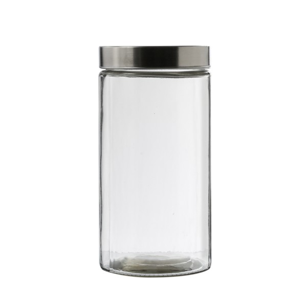 Vorratsdose L – Vorratsglas mit Edelstahldeckel – 1,7 Liter – D: 11…