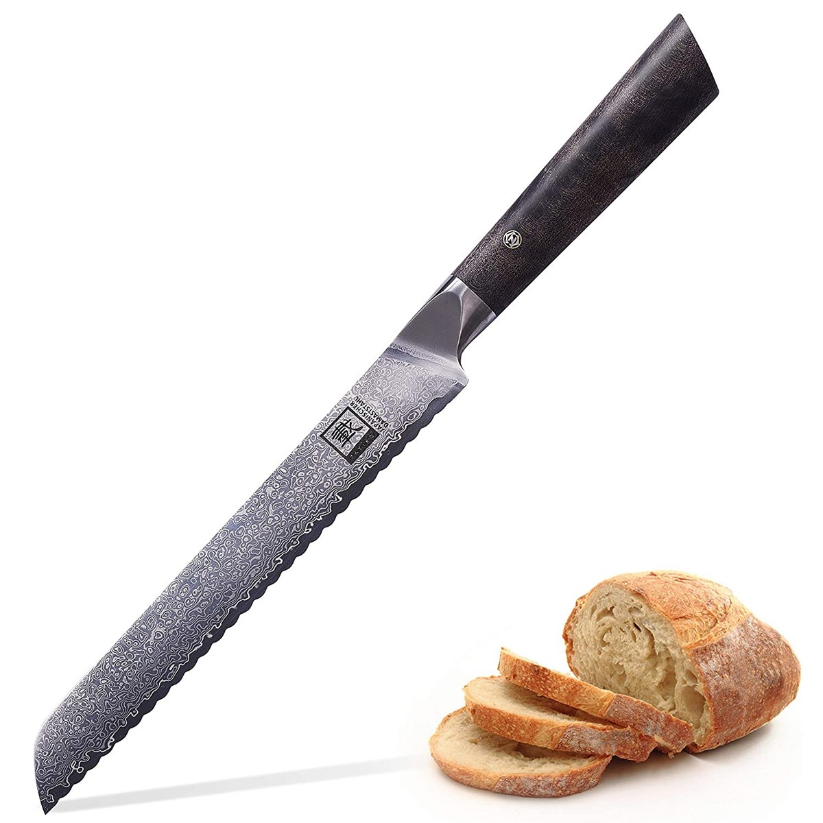 ZAYIKO Damastmesser DAITO PROFI LINE “Brotmesser” – Ahornholz – VG-…