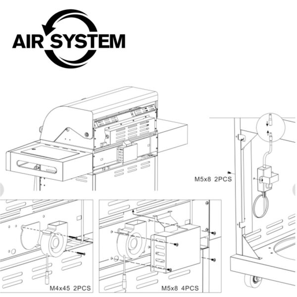ALLGRILL AIR System für Modular CHEF und Allrounder Serie - Umlufts...