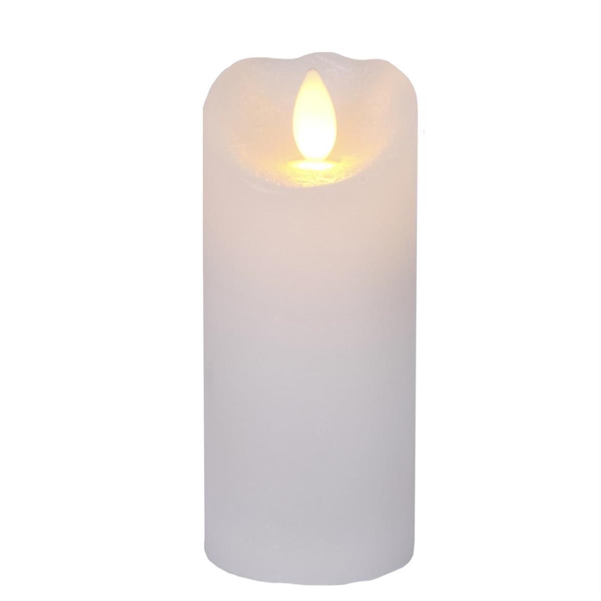 LED Kerze GLOW – Echtwachs – gelbe flackernde LED – Timer – H: 12,5…
