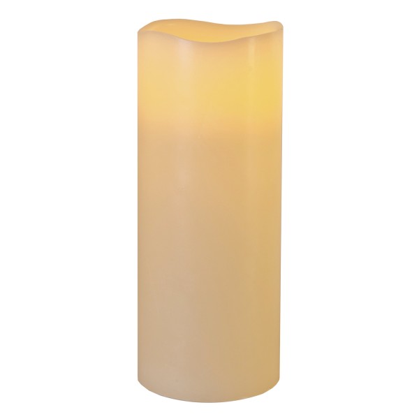LED Kerze Big – Echtwachs – flackernde gelbe LED – Timer – Batterie…