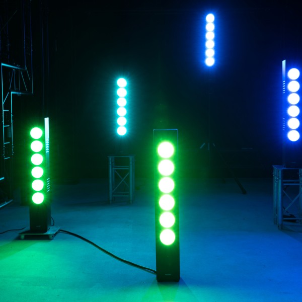 LED Lichtsäule Lichtorgel – high Power 6x 30W COB – DMX – inkl. Fer…