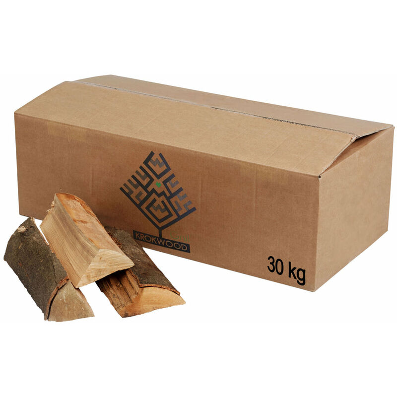 30 kg Brennholz, Kaminholz 100% Buche für Kaminofen, Lagerfeuer, Feuerschalen (bis 25 cm) - Krok Wood