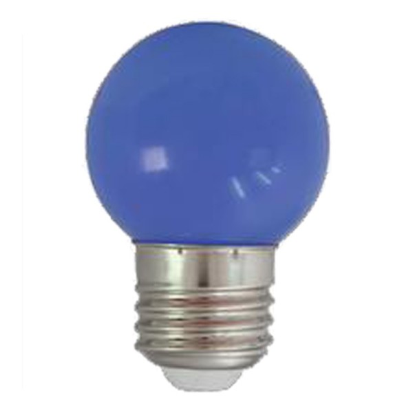 LED-Leuchtmittel – G45 – E27 – 1W – Kugellampe – Blau