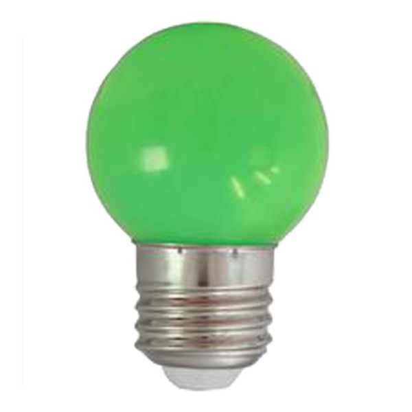 LED-Leuchtmittel – G45 – E27 – 1W – Kugellampe – Grün