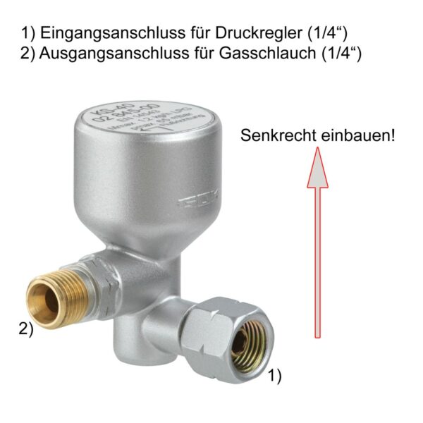Gas Kippschutzventil - 40° - Notabschaltung (29-50mbar)