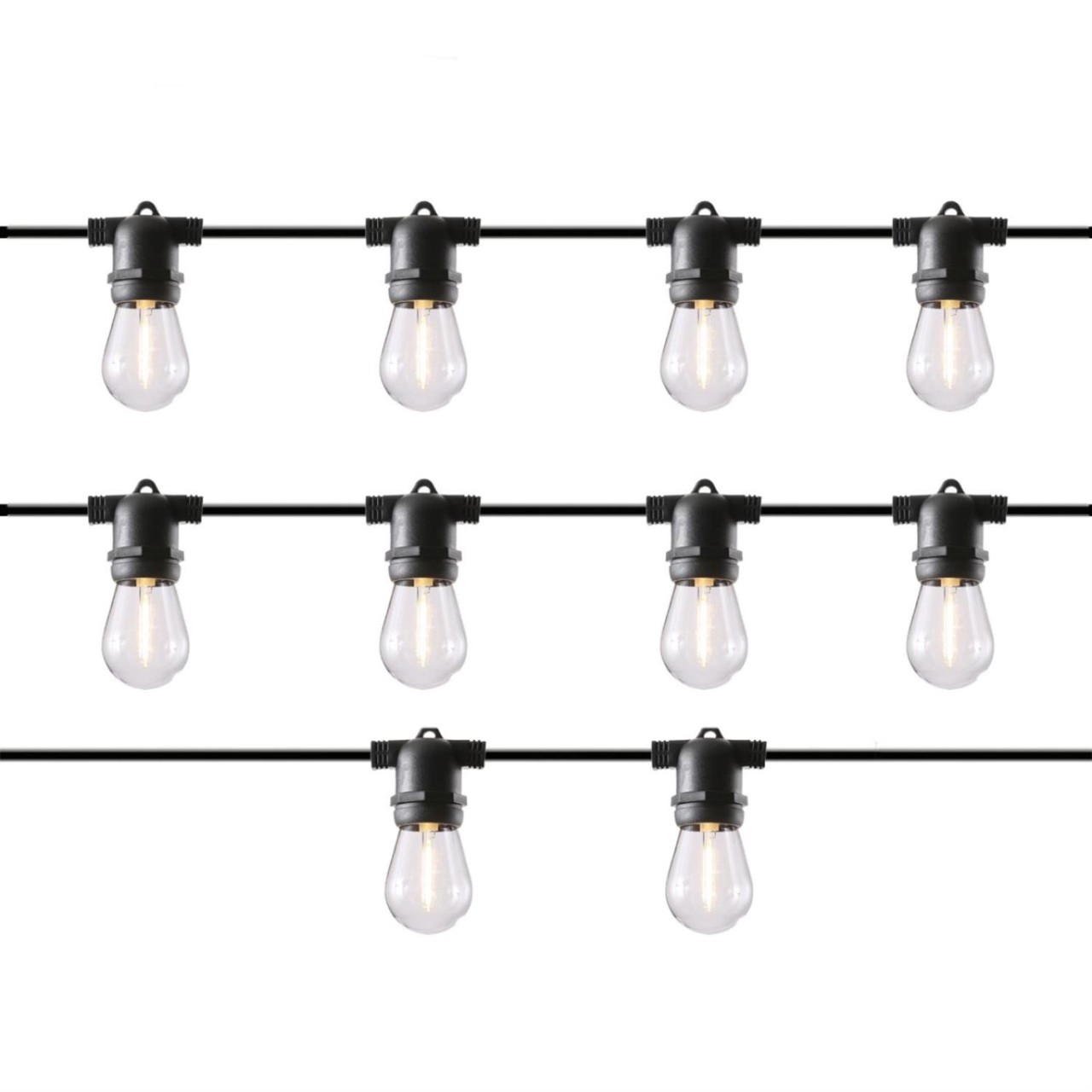 LED Solar Lichterkette CIRCUS – 10x E27 LED – 4 Leuchtfunktionen – …