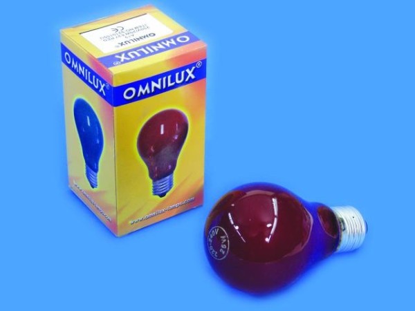 Glühlampe – Omnilux A19 – E27 – 25W – Rot
