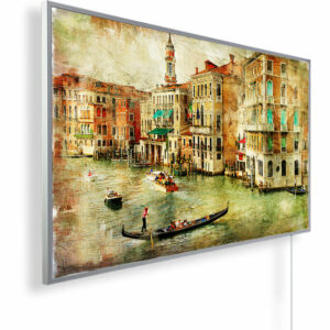 Bildheizung - Infrarotheizung mit hochauflösendem Motiv (800W-Oelgemaelde Venedig) und Thermostat - 800W-Oelgemaelde Venedig