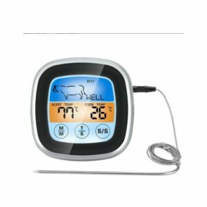 Digitales Fleischthermometer, LCD-Display, Grillthermometer, Küchentimer, verwendet für Grill, Ofen, Grillen, Kochen, Räuchern