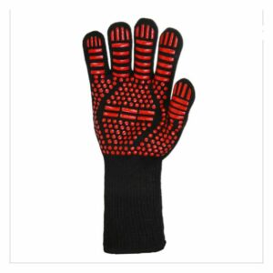 Hitzebeständiger Handschuh, Ofenhandschuh bis 800 °c, universelle Ofenhandschuhe, hitzebeständige und rutschfeste Handschuhe für bbq, Grill, Ofen,