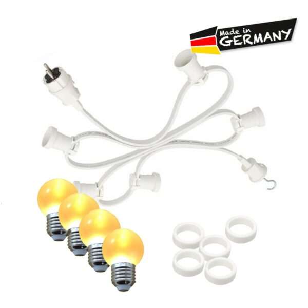 Illu-/Partylichterkette 20m - Außenlichterkette - Made in Germany -...
