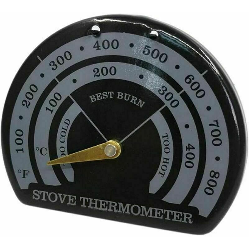 Magnetisches Kaminofen-Thermometer aus Holz mit Sonde für den Heimgrill