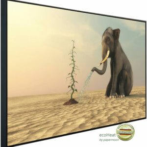 Papermoon Infrarotheizung "Elefanten, die Bohnen gießen", sehr angenehme Strahlungswärme