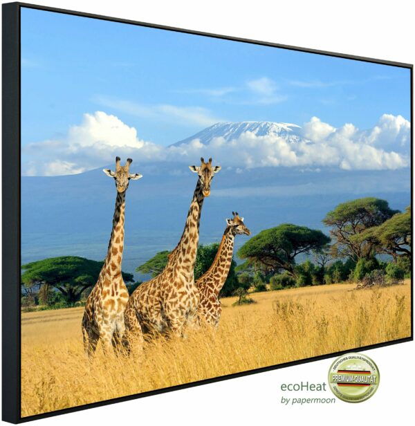 Papermoon Infrarotheizung "Giraffen am Kilimandscharo", sehr angenehme Strahlungswärme