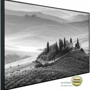 Papermoon Infrarotheizung "Italien Landschaft Schwarz & Weiß", sehr angenehme Strahlungswärme