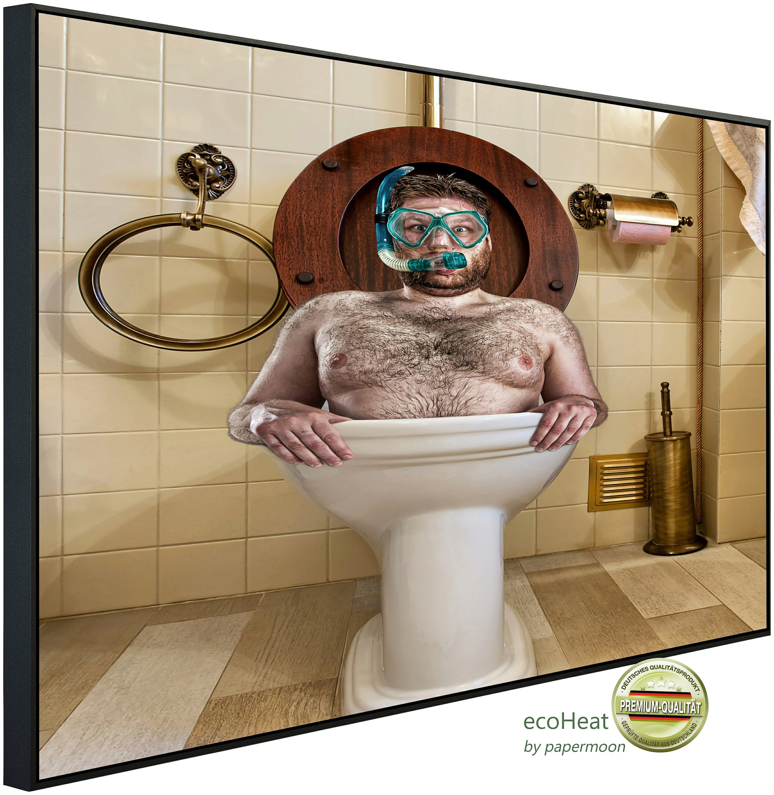 Papermoon Infrarotheizung "Mann in Toilette", sehr angenehme Strahlungswärme