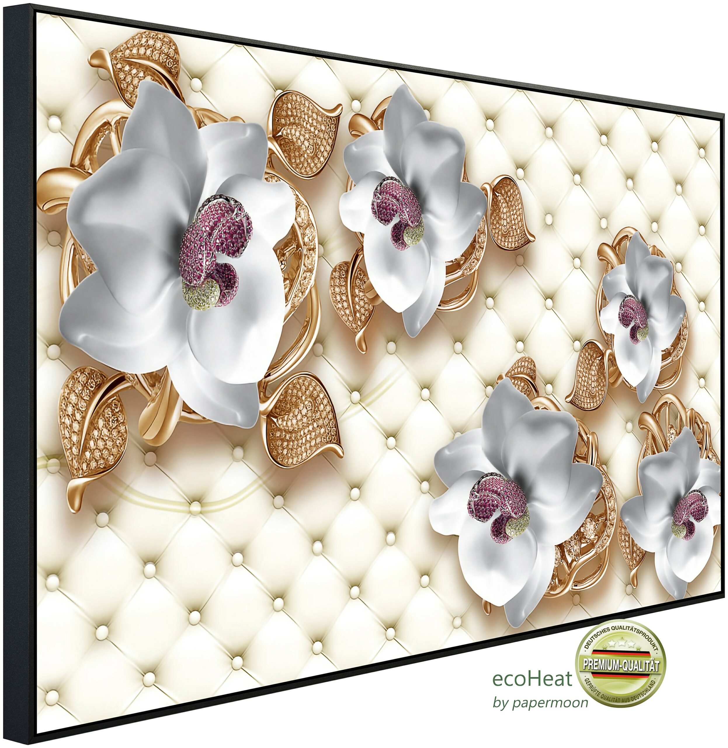 Papermoon Infrarotheizung "Muster mit Blumen", sehr angenehme Strahlungswärme