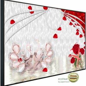 Papermoon Infrarotheizung "Muster mit Rosen", sehr angenehme Strahlungswärme