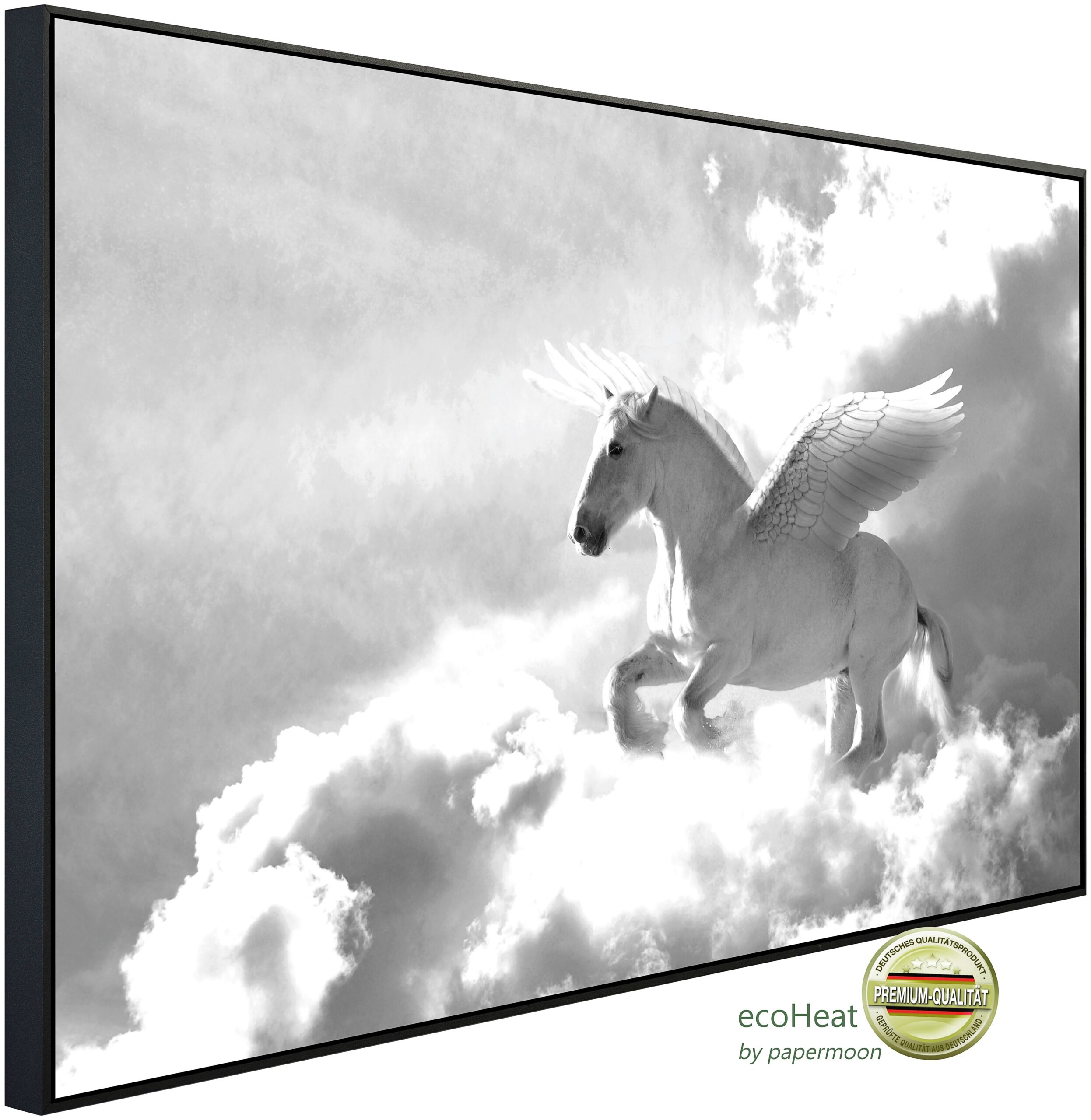 Papermoon Infrarotheizung "Pegasus Schwarz & Weiß", sehr angenehme Strahlungswärme