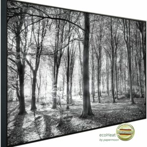 Papermoon Infrarotheizung "Wald Schwarz & Weiß", sehr angenehme Strahlungswärme
