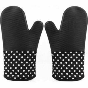 Professionelle Ofen-Silikonhandschuhe 【300°C Silikon】 Wärmeisolierende Handschuhe zum Verdicken von mikrowellenhitzebeständigen Mitessern