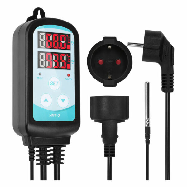 Temperaturregler Infrarotheizungen 230V Temperaturdifferenzregler Controller Thermostat Digitaler 3000W - Schwarz - Tolletour