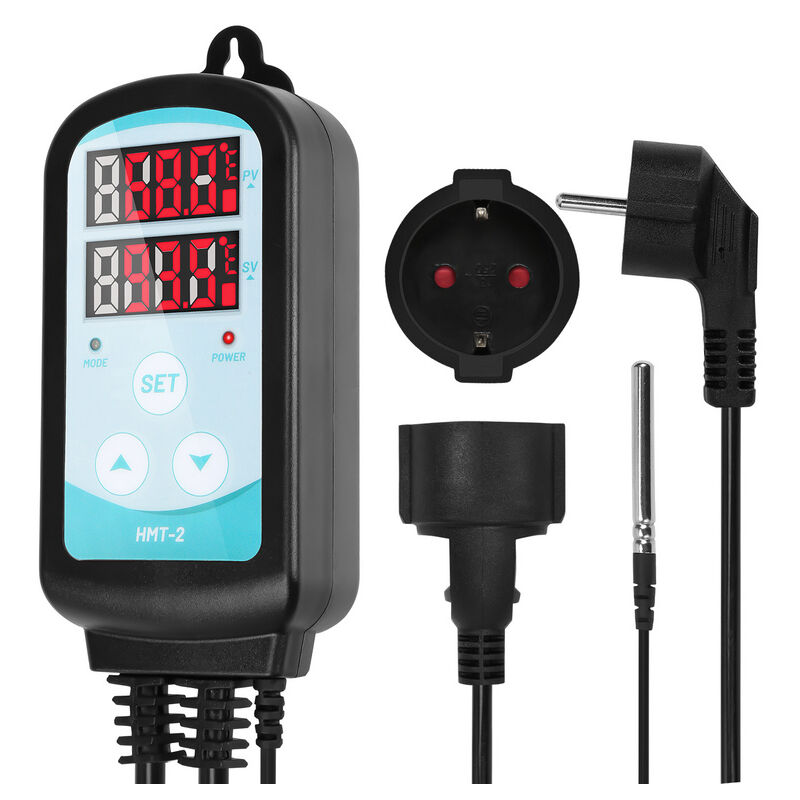 Temperaturregler Infrarotheizungen Digitaler Frostschutzthermostat Controller Kühlen Thermostat 3000W 230V - Schwarz - Tolletour