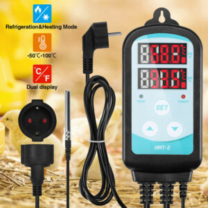 Temperaturregler Infrarotheizungen Thermostat 230V 3000W Controller Frostschutzthermostat Digitaler - Schwarz - Randaco