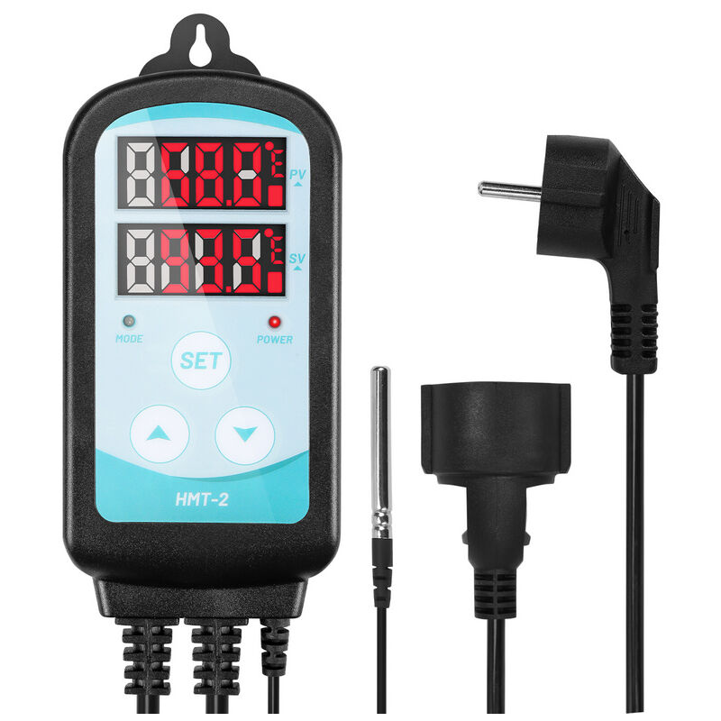 Temperaturregler Infrarotheizungen Thermostat Digitaler Pflanzschuppen Controller Innenthermostat 230V 3000W - Schwarz - Randaco