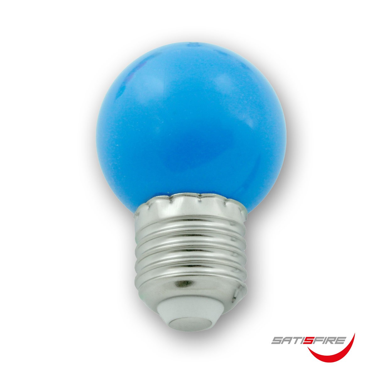 LED Leuchtmittel G45 – blau – E27 – 1W | SATISFIRE
