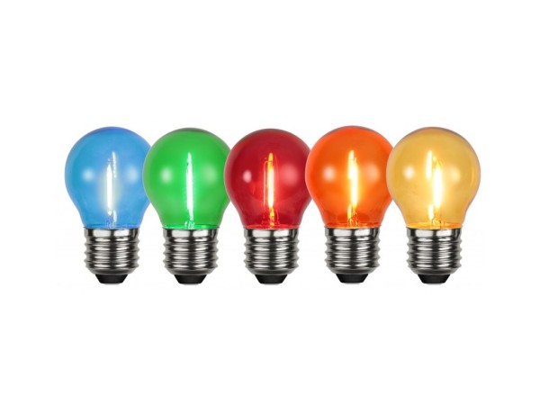 5x Leuchtmittel – LED – E27 – 1W – 0,7-0,9W – Set mit klaren Lampen…