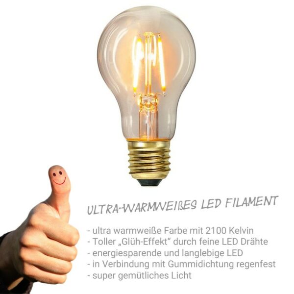 Illu-/Partylichterkette 20m - Außenlichterkette weiß - Made in Germ...