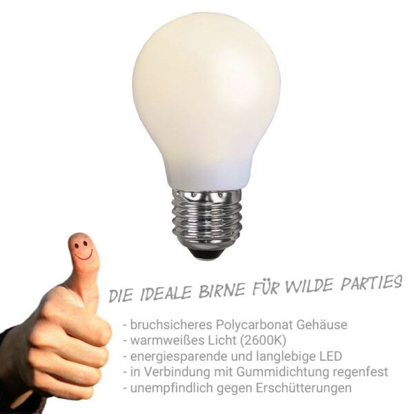 Illu-/Partylichterkette 20m - Außen - Made in Germany - 30 bruchfes...