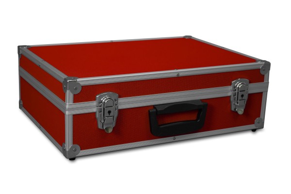 GORANDO® Transportkoffer rot | Alurahmen | 440x300x130mm | Für Werk…
