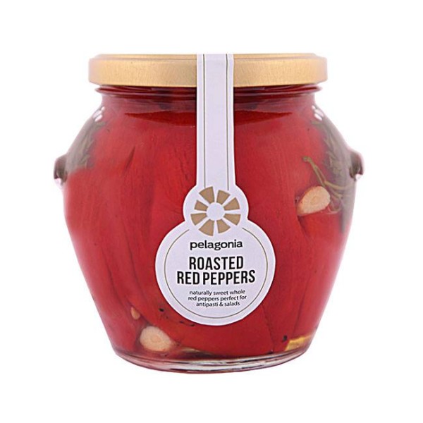 Pelagonia – Roasted Red Peppers 560g – Geröstete rote Paprikastreif…
