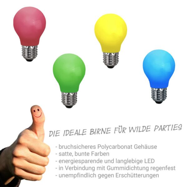 Illu-/Partylichterkette 20m - Außenlichterkette - Made in Germany -...
