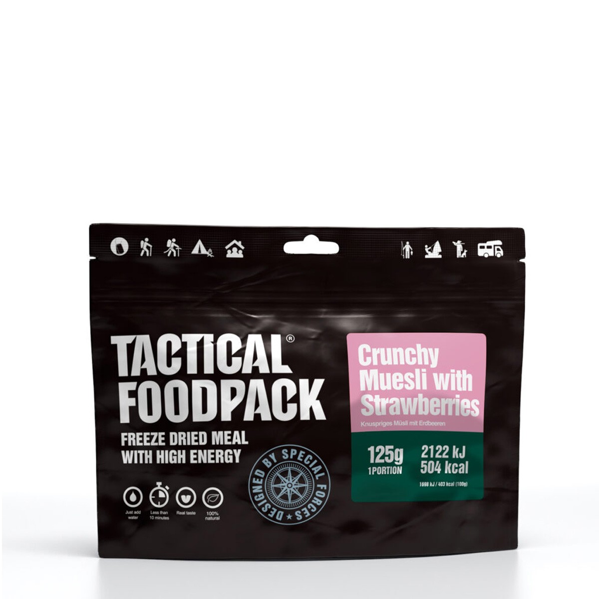 Tactical Foodpack – Crunchy Müsli mit Erdbeeren – Frühstück 125g